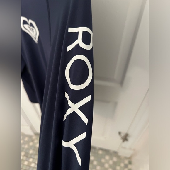 Roxy Whole Hearted Long Sleeve UPF 50 Rashguard Navy LARGE - Picture 8 of 12